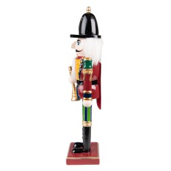 Clayre & Eef Statuetta Schiaccianoci 30 cm Rosso Verde  Poliresina