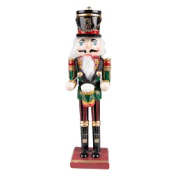 Clayre & Eef Figur Nussknacker 30 cm Grün Rot Polyresin