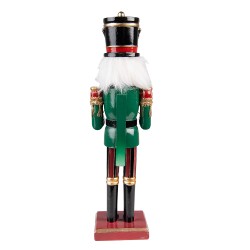 Clayre & Eef Statuetta Schiaccianoci 30 cm Verde Rosso Poliresina