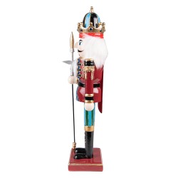 Clayre & Eef Figurine Casse-noisette 30 cm Rouge Bleu Polyrésine