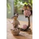 Clayre & Eef Figurine Bird 14 cm Beige Grey Polyresin