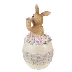 Clayre & Eef Beeld Konijn 13 cm Beige Bruin Polyresin