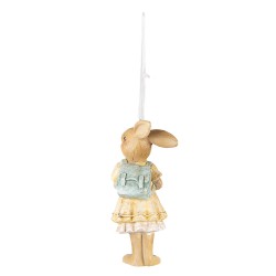 Clayre & Eef Pendentif Lapin 11 cm Jaune Marron Plastique