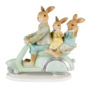 Clayre & Eef Figurine Rabbit 15 cm Green Brown Polyresin