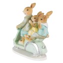 Clayre & Eef Figurine Rabbit 15 cm Green Brown Polyresin