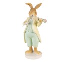 Clayre & Eef Figurine Rabbit 16 cm Yellow Green Polyresin