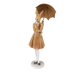 Clayre & Eef Figur Kaninchen 28 cm Braun Polyresin