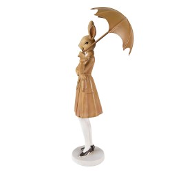 Clayre & Eef Figur Kaninchen 28 cm Braun Polyresin