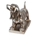 Clayre & Eef Bookends Set of 2 Dog Dachshund 36x12x19 cm Silver colored Plastic