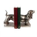 Clayre & Eef Bookends Set of 2 Dog Dachshund 36x12x19 cm Silver colored Plastic