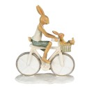 Clayre & Eef Figurine Rabbit 18x7x22 cm White Beige Polyresin