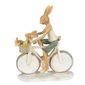 Clayre & Eef Figurine Rabbit 18x7x22 cm White Beige Polyresin