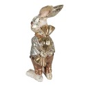 Clayre & Eef Figurine Rabbit 6x7x14 cm Beige Gold colored Polyresin