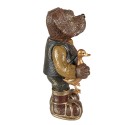 Clayre & Eef Beeld Hond 16x14x34 cm Bruin Groen Polyresin