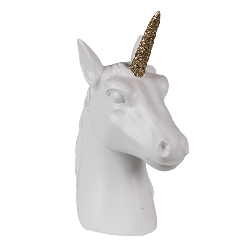 Clayre & Eef Figurine Unicorn 15 cm White Polyresin