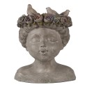 Clayre & Eef Indoor Planter Woman 26 cm Grey Polyresin