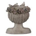 Clayre & Eef Bloempot Binnen Vrouw 26 cm Grijs Polyresin