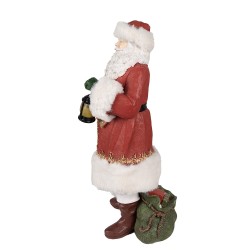 Clayre & Eef Figurine Santa Claus 21x18x45 cm Red Polyresin