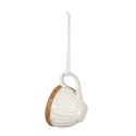 Clayre & Eef Pendentif Souris set van 2 10x7x6 cm Beige Polyrésine