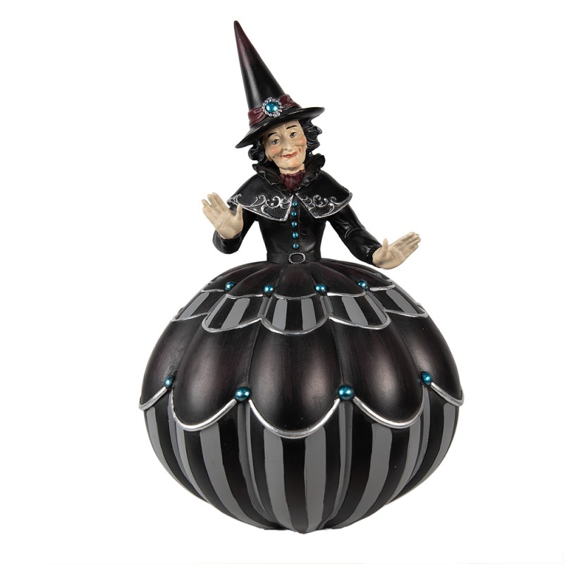 Clayre & Eef Halloween-Dekoration Hexe 26 cm Schwarz Polyresin