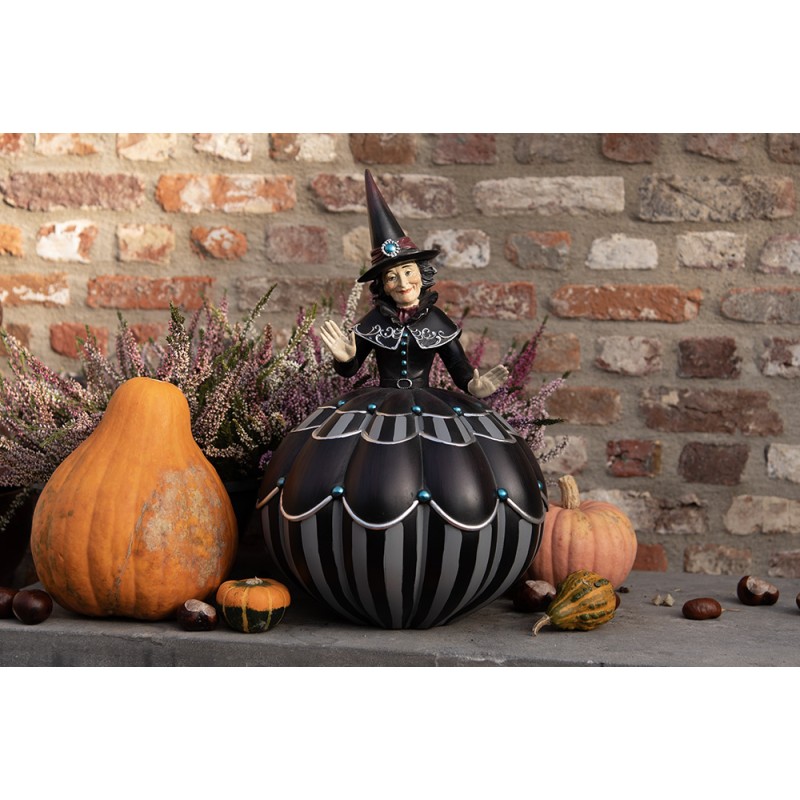 Clayre & Eef Halloween-Dekoration Hexe 26 cm Schwarz Polyresin