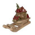 Clayre & Eef Statuetta Slitta 38x16x29 cm Marrone Poliresina