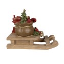 Clayre & Eef Statuetta Slitta 38x16x29 cm Marrone Poliresina