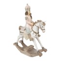 Clayre & Eef Figurine Rocking Horse 22x9x29 cm White Plastic