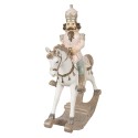 Clayre & Eef Figurine Rocking Horse 22x9x29 cm White Plastic