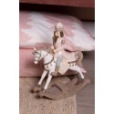 Clayre & Eef Figurine Rocking Horse 22x9x29 cm White Plastic