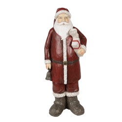 Clayre & Eef Statuetta Babbo Natale  18x14x46 cm Rosso Poliresina