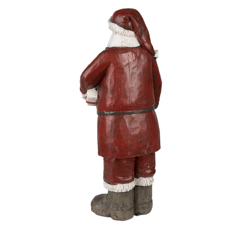 Clayre & Eef Figur Weihnachtsmann 18x14x46 cm Rot Polyresin