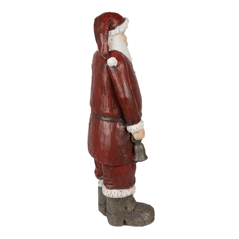 Clayre & Eef Figur Weihnachtsmann 18x14x46 cm Rot Polyresin