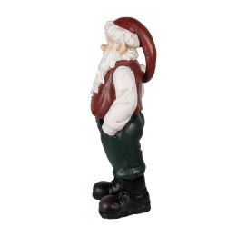 Clayre & Eef Statuetta Babbo Natale  26x25x51 cm Rosso Poliresina