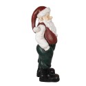 Clayre & Eef Figurine Père Noël 26x25x51 cm Rouge Polyrésine