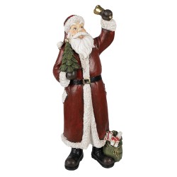 Clayre & Eef Figurine Santa Claus 22x15x51 cm Red Polyresin