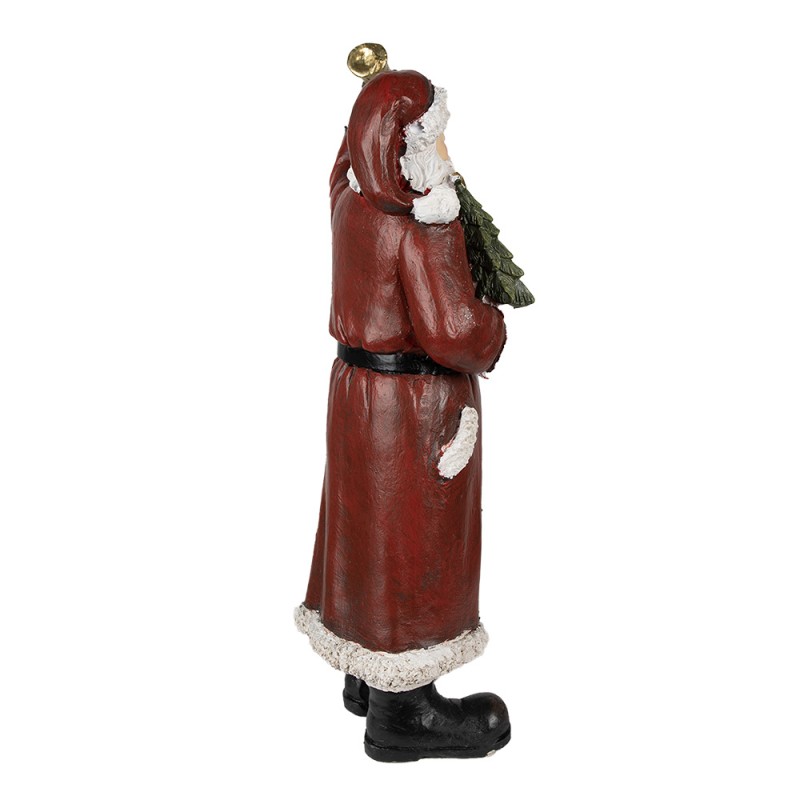 Clayre & Eef Statuetta Babbo Natale  22x15x51 cm Rosso Poliresina