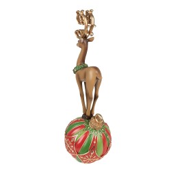 Clayre & Eef Figurine Rennes 43 cm Marron Rouge Polyrésine