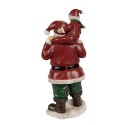 Clayre & Eef Beeld Kerstman 11x8x23 cm Rood Polyresin