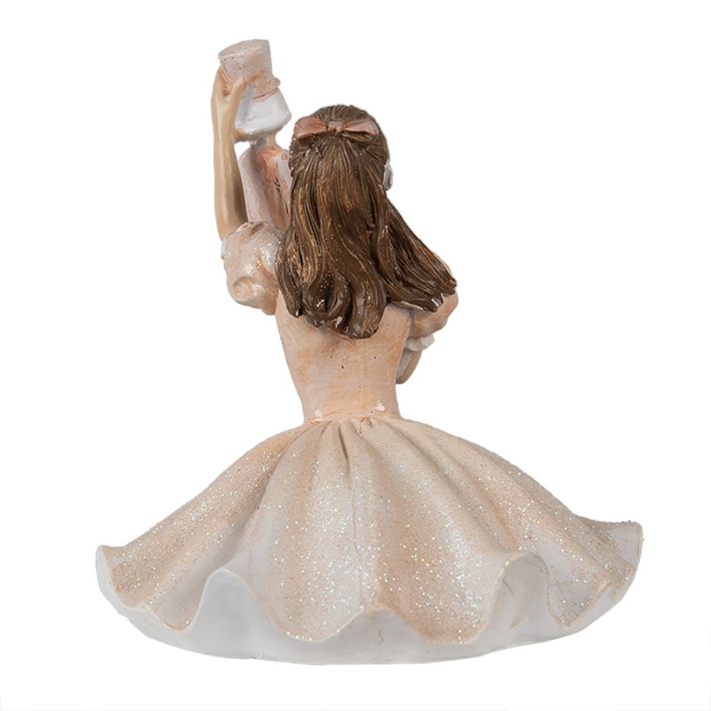 Clayre & Eef Figurine Ballerina 13 cm Pink Polyresin