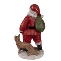 Clayre & Eef Figur Weihnachtsmann 16x14x26 cm Rot Polyresin