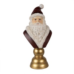 Clayre & Eef Busto  Babbo Natale  19x15x40 cm Rosso Poliresina