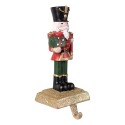 Clayre & Eef Haak Kerstsok Notenkraker 11x10x25 cm Rood Groen Polyresin