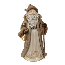 Clayre & Eef Statuetta Babbo Natale  34 cm Marrone Poliresina