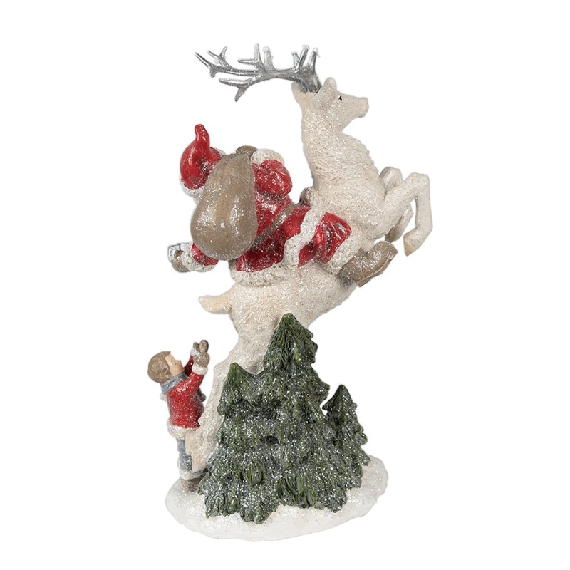 Clayre & Eef Figur Weihnachtsmann 33 cm Rot Weiß Polyresin