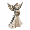 Clayre & Eef Figurine Angel 24 cm Grey Green Plastic