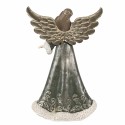 Clayre & Eef Statuetta Angelo 25 cm Grigio Verde Plastica