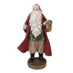 Clayre & Eef Figurine Père Noël 23 cm Rouge Polyrésine