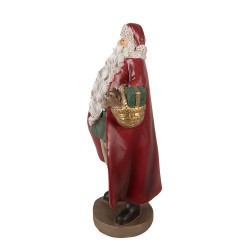 Clayre & Eef Beeld Kerstman 23 cm Rood Polyresin