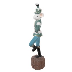 Clayre & Eef Figurine Souris 26 cm Bleu Polyrésine